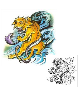 Lion Tattoo Animal tattoo | M1F-00183