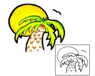 Palm Tree Tattoo Plant Life tattoo | MBF-00757