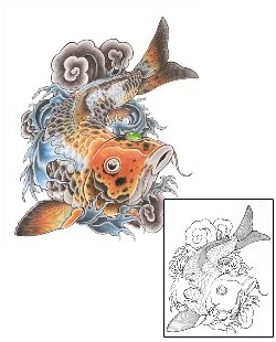 Asian Tattoo Marine Life tattoo | MMF-00020