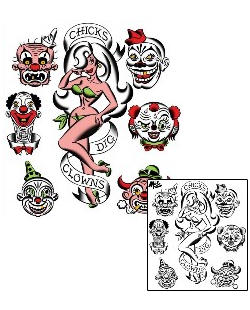 Cartoon Tattoo Chicks Dig Clowns Tattoo
