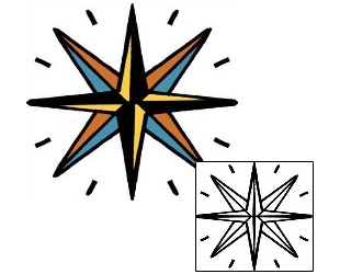 Compass Tattoo Astronomy tattoo | PPF-00822