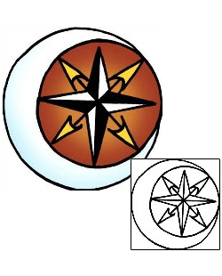 Compass Tattoo Astronomy tattoo | PPF-00861