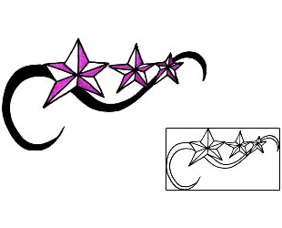 Nautical Star Tattoo Astronomy tattoo | PPF-01697