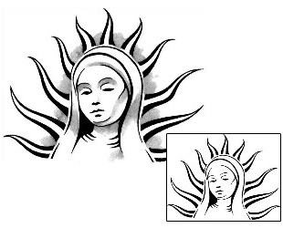 Mary Tattoo Religious & Spiritual tattoo | QDF-00047