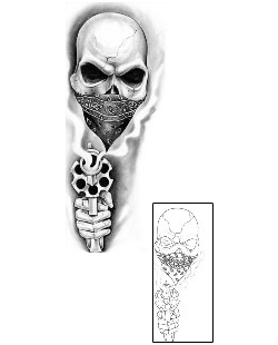 Gun Tattoo Horror tattoo | SIF-00036