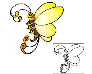 Bee Tattoo Insects tattoo | THF-00166
