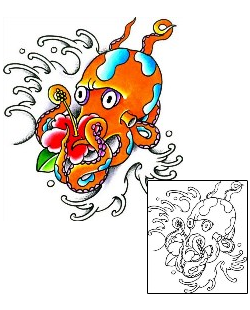 Octopus Tattoo Marine Life tattoo | x1F-00061