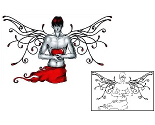 Angel Tattoo Religious & Spiritual tattoo | AAF-00045