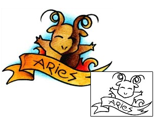 Aries Tattoo Miscellaneous tattoo | AAF-00109