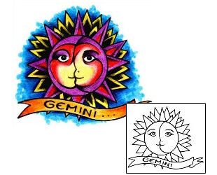 Gemini Tattoo Miscellaneous tattoo | AAF-00173