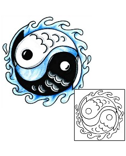 Yin Yang Tattoo Marine Life tattoo | AAF-00235