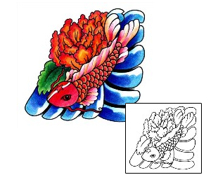 Koi Tattoo Marine Life tattoo | AAF-00324