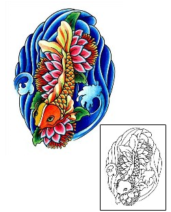 Asian Tattoo Marine Life tattoo | AAF-00325