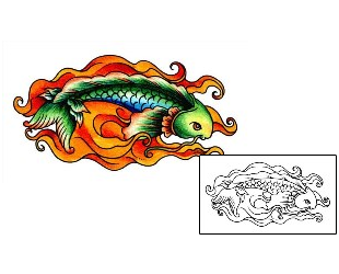 Asian Tattoo Marine Life tattoo | AAF-00336