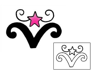 Star Tattoo Specific Body Parts tattoo | AAF-00544