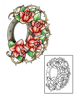 Horseshoe Tattoo Plant Life tattoo | AAF-00574