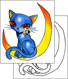 Cat Tattoo animal-cat-tattoos-andrea-ale-aaf-00650