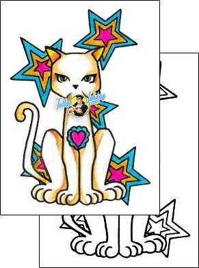 Cat Tattoo animal-cat-tattoos-andrea-ale-aaf-00670
