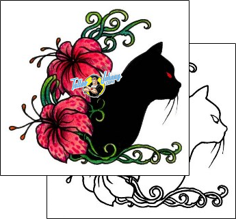 Cat Tattoo animal-cat-tattoos-andrea-ale-aaf-00686
