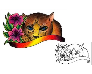 Cat Tattoo Plant Life tattoo | AAF-00690