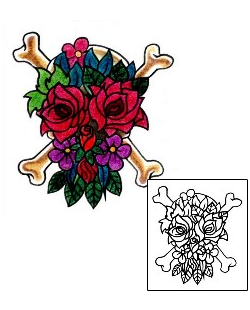 Crossbones Tattoo Plant Life tattoo | AAF-00716