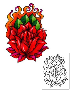 Fire – Flames Tattoo Plant Life tattoo | AAF-00857