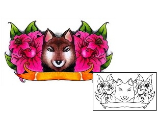 Wolf Tattoo Plant Life tattoo | AAF-00879