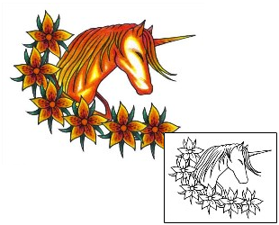 Unicorn Tattoo Plant Life tattoo | AAF-00896