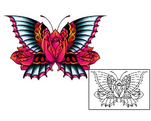 Butterfly Tattoo Plant Life tattoo | AAF-00907