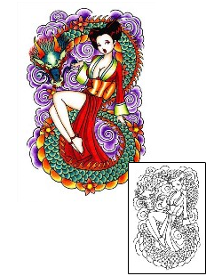 Ethnic Tattoo Chiasa Geisha Tattoo