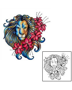 Lion Tattoo Plant Life tattoo | AAF-00960