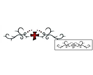 Cross Tattoo Specific Body Parts tattoo | AAF-01004
