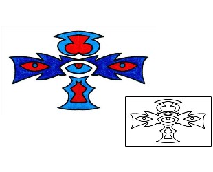 Cross Tattoo Religious & Spiritual tattoo | AAF-01023