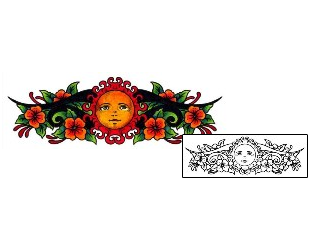 Sun Tattoo Specific Body Parts tattoo | AAF-01351