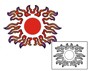 Sun Tattoo Miscellaneous tattoo | AAF-01354