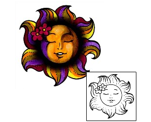 Sun Tattoo Plant Life tattoo | AAF-01393