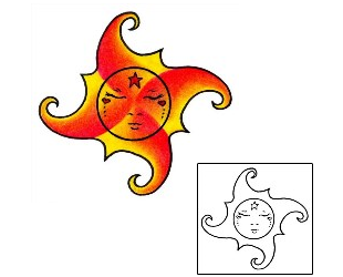 Sun Tattoo Miscellaneous tattoo | AAF-01417