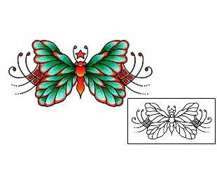 Butterfly Tattoo Specific Body Parts tattoo | AAF-01452