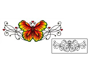 Butterfly Tattoo Specific Body Parts tattoo | AAF-01465
