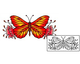 Butterfly Tattoo Plant Life tattoo | AAF-01488