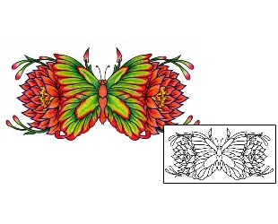 Butterfly Tattoo Plant Life tattoo | AAF-01495