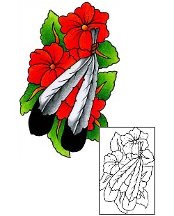 Feather Tattoo Plant Life tattoo | AAF-01873
