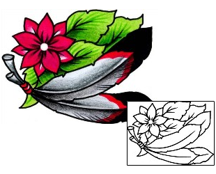 Feather Tattoo Plant Life tattoo | AAF-01894