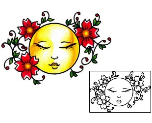 Moon Tattoo Plant Life tattoo | AAF-01928