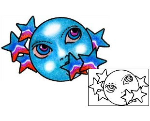 Moon Tattoo Astronomy tattoo | AAF-01948