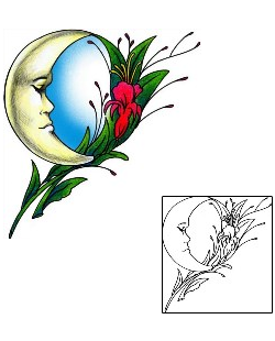 Moon Tattoo Plant Life tattoo | AAF-01951