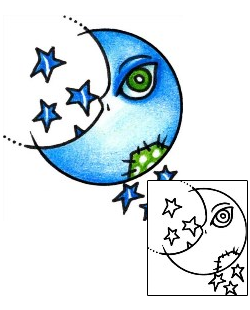 Moon Tattoo Astronomy tattoo | AAF-01965
