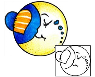 Moon Tattoo Astronomy tattoo | AAF-01992