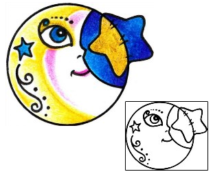 Moon Tattoo Astronomy tattoo | AAF-01993