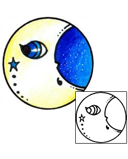 Moon Tattoo Astronomy tattoo | AAF-02000